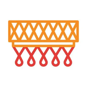 Macrame wall hanging icon. Concept of handmade, craft, and decoration. Stock Illustration
