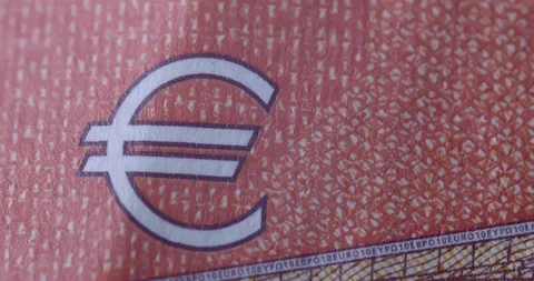 Macro of 10 euro note spinning  Stock Footage 110653921