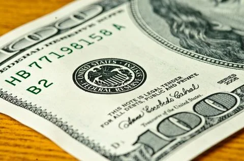 Macro of 100 dollars Stock Photos