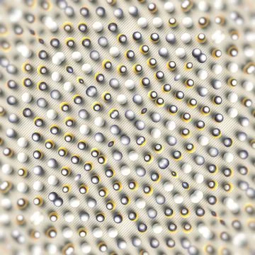 Macro 3D Abstract Wave Grid with Tiny Spheres Stock Illustration