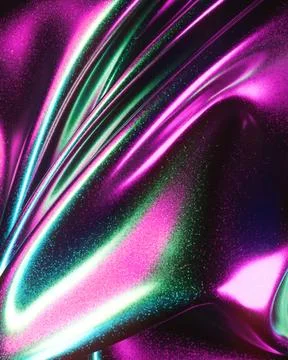 Macro 3D Foil Texture in Dark Purple and Acid Green Illustrazione stock