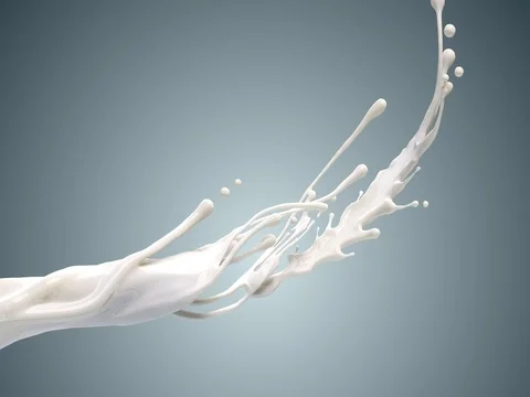 Macro 3d milk splash fly around 스톡 동영상 78812807