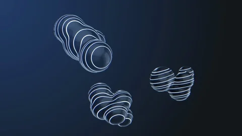 Macro Abstract background with neon fluid transformation on a black background Stock Footage 128532469