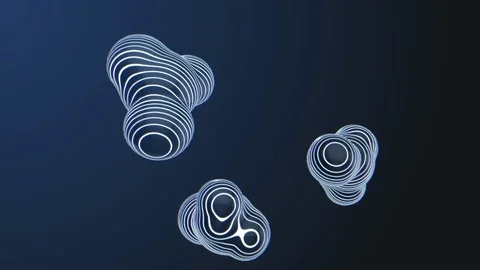 Macro Abstract background with neon fluid transformation on a black background Stock Footage 128534827