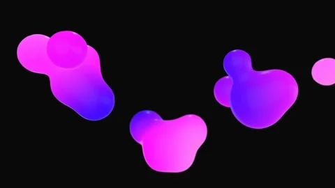 Macro Abstract background with neon morphing fluid on a black background. Stock Footage 128310652