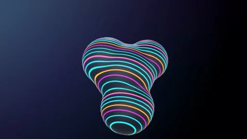 Macro Abstract background with neon morphing fluid on a black background. Stock Footage 128311116