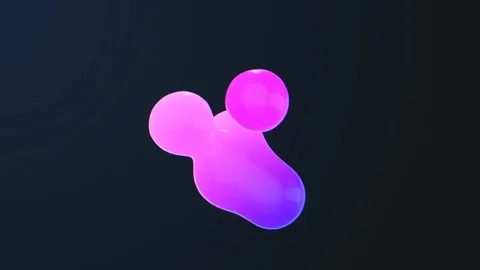 Macro Abstract background with neon morphing fluid on a black background. Stock Footage 128311136