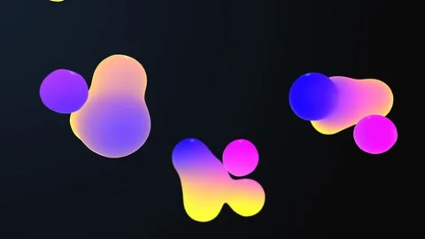 Macro Abstract background with neon morphing fluid on a black background. Stock Footage 128479549