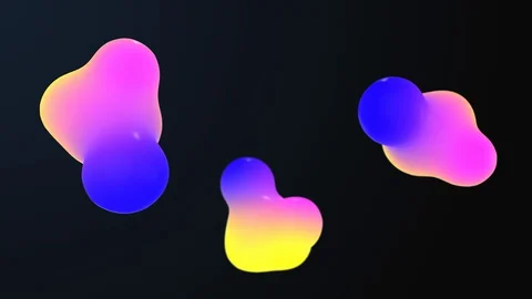 Macro Abstract background with neon morphing fluid on a black background. Stock Footage 128535190