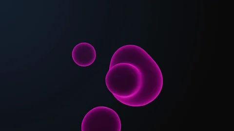 Macro Abstract background with neon morphing fluid on a black background. Stock Footage 128535373