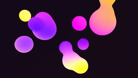 Macro Abstract background with neon morphing fluid on a black background. Stock Footage 128535531