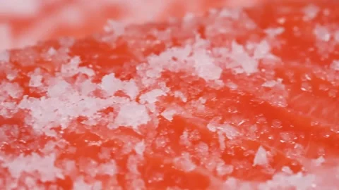 Macro Abstract of Red Crystalline Texture with Glistening Ice Particles Stock Footage 333600541