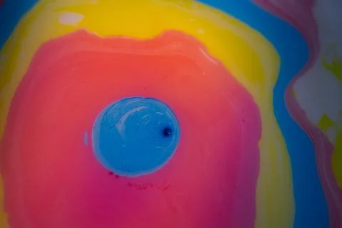 Macro abstract representation of a blue liquid drop forming. Stock-Fotos