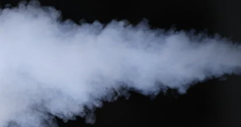 Macro of abstract white thick smoke or vapor is moving and floating in air Stock Footage 268415715
