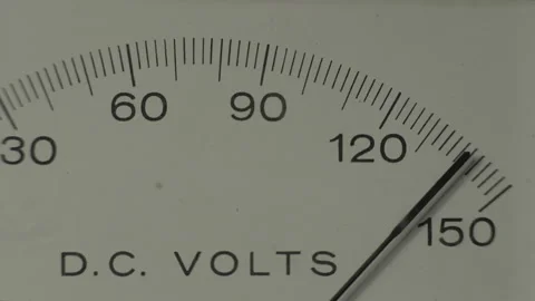 Macro of an analog electronic voltmeter measuring electricity Stock Footage 201678283