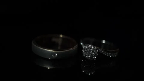 Macro and Close up Wedding Ring Stock Footage 141889089