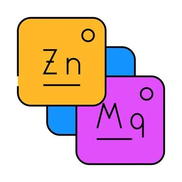 Macro and microelements food icon color illustration Ilustração Stock