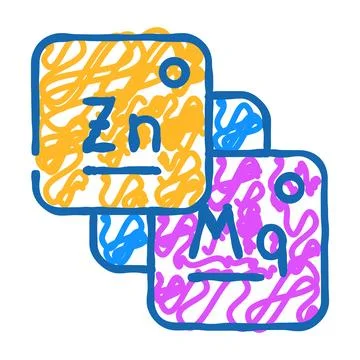 Macro and microelements food icon doodle illustration Ilustração Stock