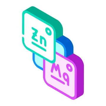 Macro and microelements food isometric icon vector illustration Ilustração Stock