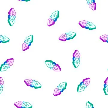Macro and microelements food isometric icon seamless pattern Ilustração Stock