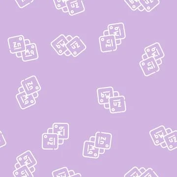 Macro and microelements food line vector seamless pattern Ilustração Stock