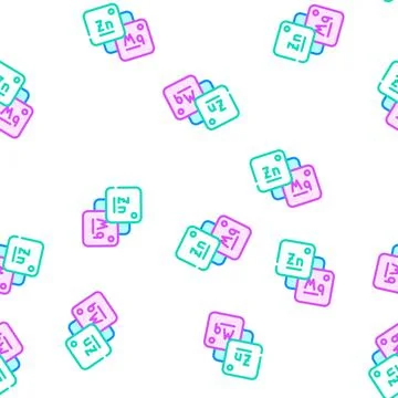 Macro and microelements food vector seamless pattern Ilustração Stock