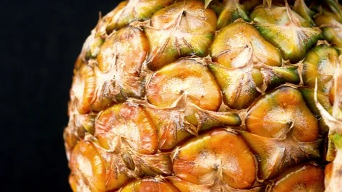 A macro animation of a pineapple cut in half, Stock Footage 103066184
