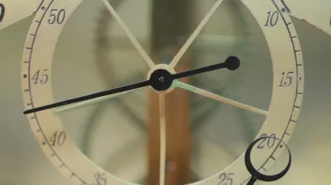 Macro of an antique pendulum of 1700 Stock Footage 21440607