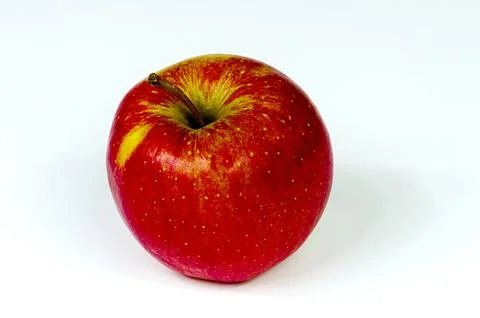 Macro of apple isolated on a white background Stock Photos