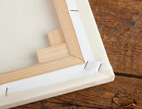 Macro of an artist canvas Stock Photos