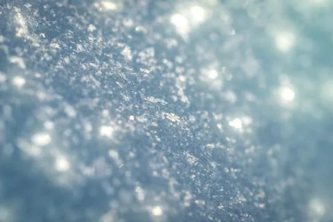 Macro background of fresh snowflake texture Stock Photos