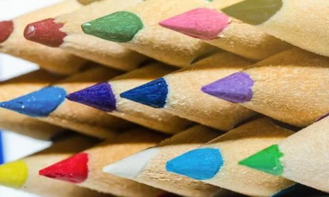 Macro background of the pencil as an element for design. High resolution. Stock Photos