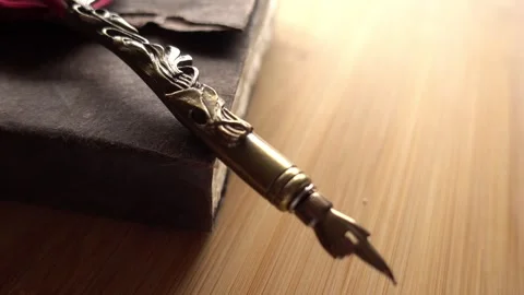 Macro Background of Saved Medieval Book Stock Footage 331465282