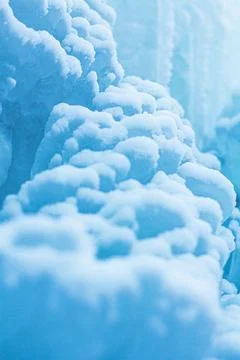 Macro background of snow and icicles. Close-up winter landscape Stock Photos