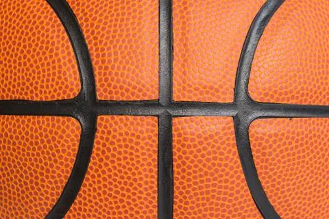Macro basketball texture Stock Photos