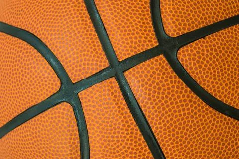 Macro basketball texture Stock Photos
