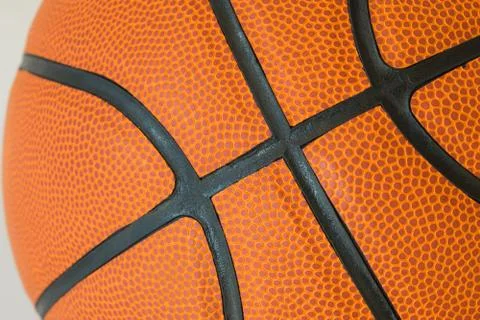 Macro basketball texture Stock Photos