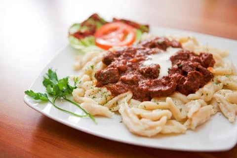 Macro of beef stew with dumpling Stock-Fotos