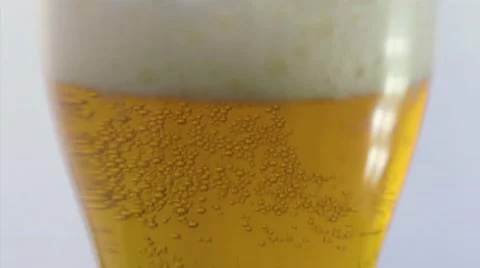 Macro beer bubbles and foam Stock Footage 68002810