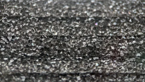 Macro Black Polyurethane Foam Background, Slider Shot Stock Footage 313125094