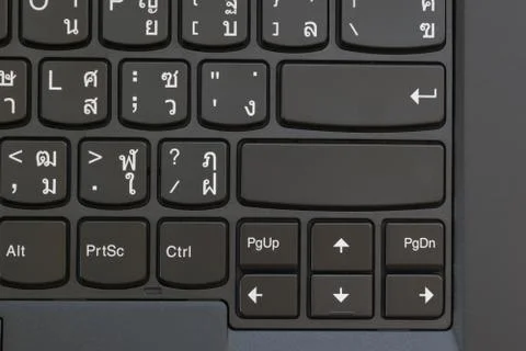 Macro blank laptop keyboard Stock Photos
