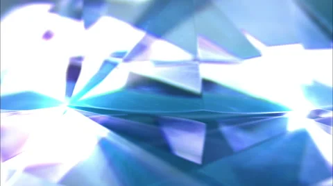 Macro of blue diamond motion rotation with glowing rays. HD Video Clip Stock Footage 62133811
