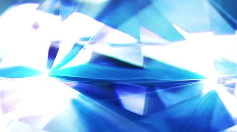 Macro of blue diamond motion rotation with glowing rays. HD Video Clip Stock Footage 62133818