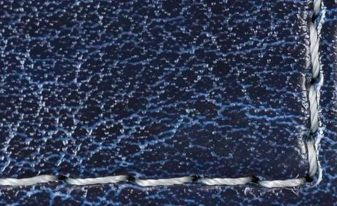 Macro blue leather cover Stock Photos