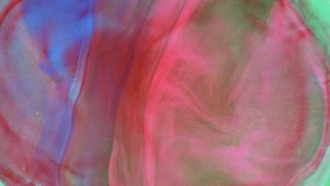 Macro bokeh of glittering particles shimmering in abstract fluid motion Stock Footage 331658691