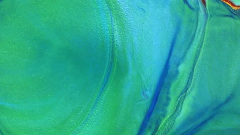 Macro bokeh of glittering particles shimmering in abstract fluid motion Stock Footage 331658805