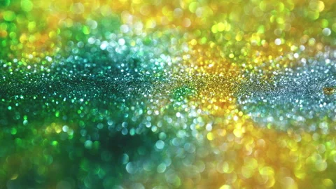 Macro bokeh of shimmering glitter particles in vibrant fluid motion Stock Footage 331745643