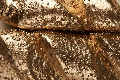 Macro of bread golden grains Stock Photos