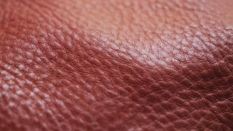 Macro brown leather background, grainy texture. Vídeos de archivo 309556769