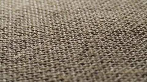Macro brown vintage jute texture. | Stock Video | Pond5